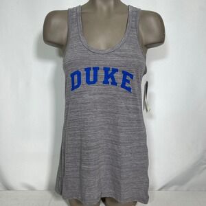Duke Blue Devils NCAA Grey Tulip Back Racerback Tank Top Women's SMALL NWT